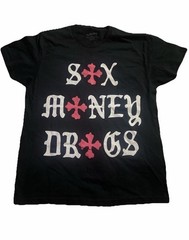 New Lucki Sex Money Drugs Graphic T-Shirt XXL Black Concert Tour Cotton 2X