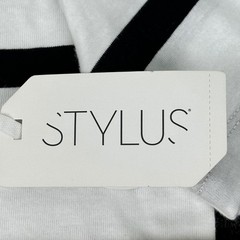 Stylus Mens Black Stripe Short Sleeve Crew Neck T-Shirt SP24STY5032M Medium NWT