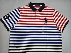 POLO RALPH LAUREN MEN’S CLASSIC FIT STRIPED MESH COTTON POLO SHIRT w BIG PONY