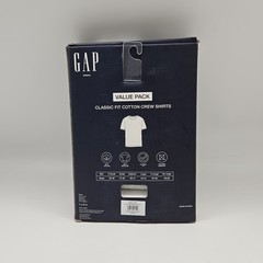 5 Pk GAP Original Men’s M L XL White Gray Soft Cotton Crew Logo T Shirts Classic