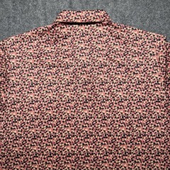 Mizzen+Main Classic Fit Men XL Performance Short Sleeve Shirt Orange Geometric