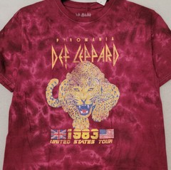 DEF LEPPARD SHIRT MENS XL XLARGE RED TIE DYE Casual Music Concert ROCK 80s NWT