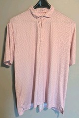 Johnnie-O Golf Polo Men’s Pink Spotted Shirt Size XL