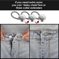 20x Extender Button Set Includes Elastic Waist Button and Comfy Collar Extender