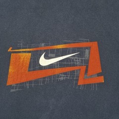 VTG 90s Nike Just Do It Box Logo T-Shirt Navy Blue XL Made In USA Athletic Gym