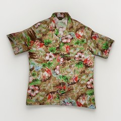 Vintage Mr. Jan Don Giovanni California Hawaiian Shirt L Floral Rayon Tiki Aloha