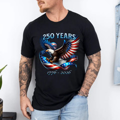 Patriotic Eagle and Flag 250 Years 1776-2026 T-Shirt
