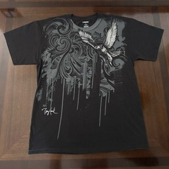 Tony Hawk T-Shirt Skater Bird Y2K Front AOP Graphic Black Men’s Size Large