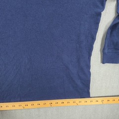 Club Room Thermal Shirt Mens XXL Blue Waffle Knit Long Sleeve Crewneck