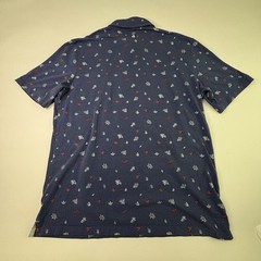 Johnnie-O Hangin’ Out Men’s Blue Coral Print 3-Button Polo Shirt – Large