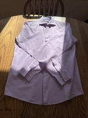 Hugo Boss Sharp Fit Long Sleeve Button Down Lavender Size 16 /36/37
