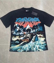 Mens NEW Godspeed Skeleton Blue Sky Beach print Tee Short sleeved T-shirt