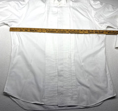 Christian Dior Monsieur Men’s 16.5 35 White Tuxedo Shirt Pleated Formal USA
