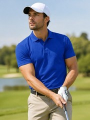 Men’s 5-Pack Short Sleeve Pique Polo Shirt – Modern-Fit Casual & Golf Shirt