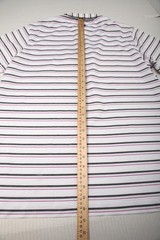 FootJoy Polo Shirt Mens Large White Pink Stripe Short Sleeve Golf Performance