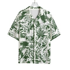 Mens Weed Money Guns Hawaiian Shirt