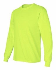 Safety Green Yellow T Shirt Long Sleeve Ultra Cotton Gildan T-Shirt – 2400