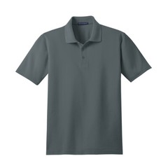 Port Authority Mens Steel Grey Polo Shirt K510 Blank Short Sleeve Stain Release