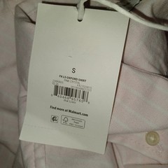 Free Assembly Shirt Men S Button Long Sleeve Oxford Pink Cotton Dress Shirt (8K)