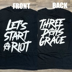 SALE 30% – 2025 Three Days Grace Let’s Start A Riot Concert Venue Shirt Gildan