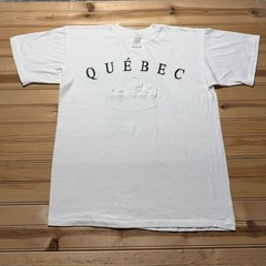 Vintage 90s Quebec La Vieille Ville Graphic Travel Souvenir T-Shirt – Size XL