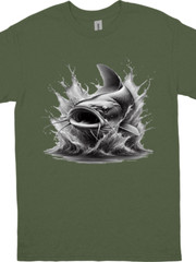 Mens catfish fishing T-shirt, big-game fish, adults fisherman gift for anglers.