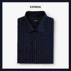 NEW – Express Men’s Navy Slim Striped Stretch Cotton 1MX Dress Shirt XL – $68