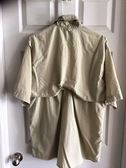 Bimini Bay Short Sleeve Fishing Shirt Vented Back Mens Sz. L