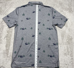 Travis Mathew Polo Shirt Men’s Medium Gray Outfresh Prestige Short Sleeve