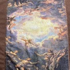 Upstanders Cloud Art Graphic Tee Mens XL Brown NWT Flaw
