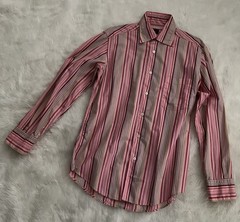 Vintage Coast Italy Striped Shirt From Beau Brummel New York Sz M 100% Cotton