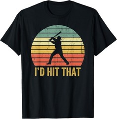 Vintage Baseball Player Funny Id Hit That Batter Unisex T-Shirt