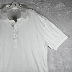 Collars and Co Dress Collar Polo Shirt Men Size XXL 2XL White Short Sleeve