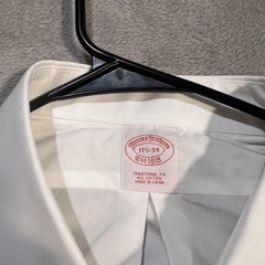 Brooks Brothers Dress Shirt Mens 17.5 34/35 White Pleated French Cuff Tuxedo