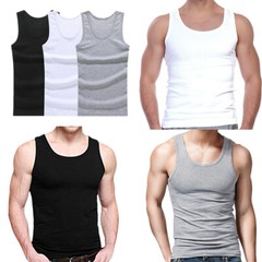 3-12 Packs Men 100% Cotton Ribbed Tank Top A-Shirt Wife Beater Mixed Undershirt