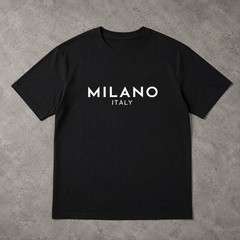 Milano Italy T-Shirt Minimalist Milan Travel City Graphic Tee Unisex Streetwear