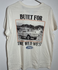 Official Ford Co. Built for the Wild West T-shirt Men Large Off-White SS NWT