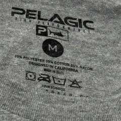 Pelagic Steve Goione Sailfish Tri-Blend T-Shirt Mens Medium New Heather Gray