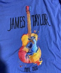 Vtg James Taylor 2022 Tour Heavy Cotton Blue All Size Unisex Tee Shirt AG269