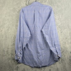 Brooks Brothers 1818 Regent Dress Shirt Mens 17.5-6/7 Blue Check Cutaway
