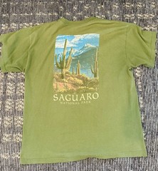 Vintage Saguaro National Park Shirt Arizona Cactus Graphic Green Tee 90s XXL 2XL