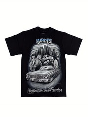 Retro-Inspired “Homies for Life” Graphic Tee – Men’s Casual Cotton T-Shirt with