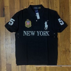 Men’s Medium 100% cotton Newyork black Polo Short Sleeve