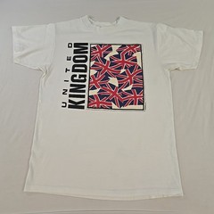 Vintage 90s United Kingdom Tshirt Size Large Single Stitch Delta Tag Made In USA