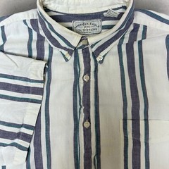 Vintage 80’s American Eagle Shirt Men’s XL Striped Button Down Short Sleeve