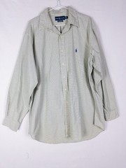 Polo Ralph Lauren Shirt Mens 17 34-35 Check Button Up Classic Fit Cotton Pony
