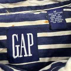 Vintage 90’s Size MEDIUM Men’s GAP Button Up Shirt Blue White *see description*