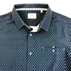 7 Diamonds 4 Way Stretch Dress Shirt Mens Large Preppy Wicking Modern Geometric