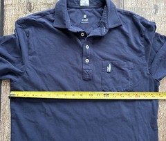 JOHNNIE-O HANGIN OUT POCKET POLO SHIRT NAVY BLUE MENS SMALL EXCELLENT CONDITION