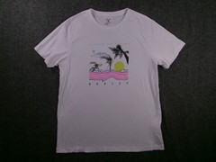 Hurley Shirt Men Extra Large White Palm Tree Causal Surfer Summer Beach
